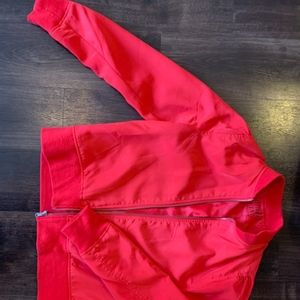 Lightweight Red Bomber Jacket